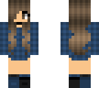 blue plaid girl