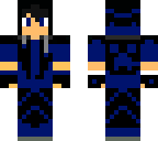 dark blue hooded skin