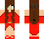 the girl in a red dress
