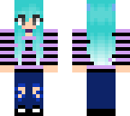 aqua hair werewolf girl