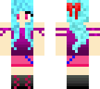 cyan haired girl