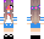 galaxy blushing in her school unform