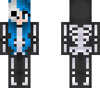 blue haired skeleton girl