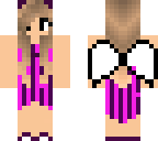 cat girl with wings and a halo pink