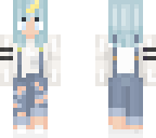 uni fluffy blue girl