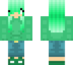 green haired girl