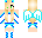 pretty blue angel girl with cat ears