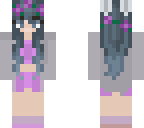 purple flower bunny girl