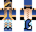 blue hooded cat girl