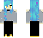blue hair chill girl