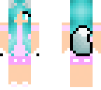 cute blue hair girl