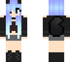 cute blue hair wolf girl