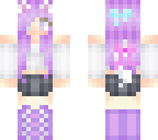 cute purple pastel cat girl edited - tail and bows