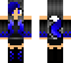 dark grey blue wolf girl