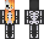 halloween red head skeleton