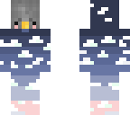 edit of a cute bird in a onesie