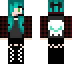 emo girl with skull