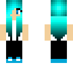 blue girl with swim sout and a creepy eye