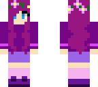 purple girl with a flower crown