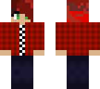 redhead with flannel