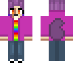 alannah lgbt shirt with purple jacket