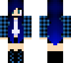 blue plaid girl