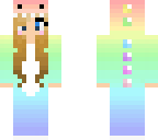 remake blonde girl rainbow dinosaur onesie