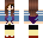 brunette with purple ends