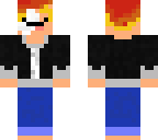 dude with skele head and ketchup hair