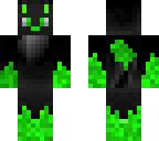 green flaming cat
