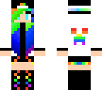 rainbow girl with creeper jacket