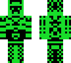 alien green skull