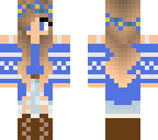 blue flower girl