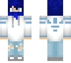 blue hair and mask