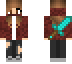 girl with sword on back