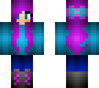 turquoise and purple girl 