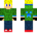 cool blue green boy with overlay