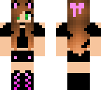 pink and black cat girl