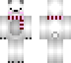 pink scrarfed polar bear