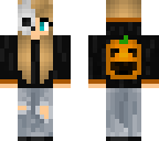 pumpkin girl skull