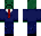 sad zombie in a suit