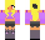 aphmau with blonde hair and pink eyes
