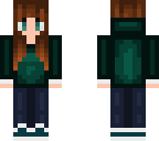green hoodie girl