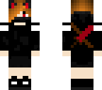 ninja cat red black gray