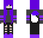 purple thief wolf girl with gray eyes 