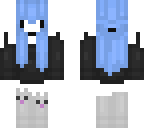 blue hair bangs