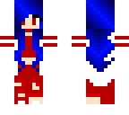 red eyed girl with blue hait