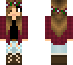 flower crown brown hair girl