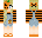 overall girl pumpkin