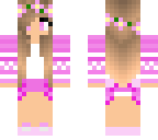 pink flower crown girl
